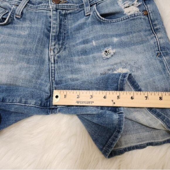 Anthropologie Picro And The Letter Press Jean Shorts Women's 28 Blue Distressed - Picture 11 of 14
